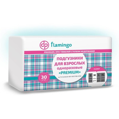 Подгузники для взрослых Flamingo Premium размер  M (30 шт/уп)