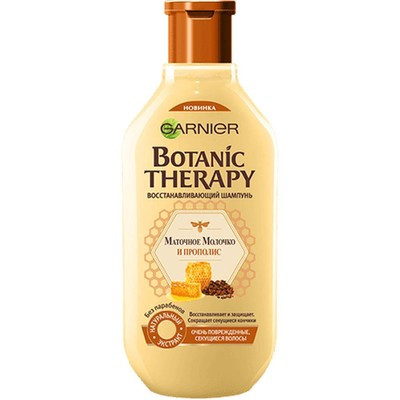 Шампунь Botanic Therapy Маточное молочко и Прополис для поврежденных и секущихся волос